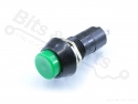 Drukcontact  rond 12mm groen 250V/3A